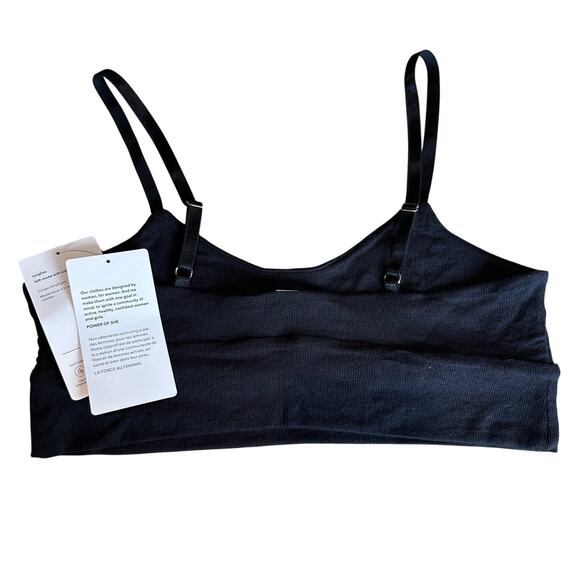 Athleta Well Rested Rib Sleep Bra Black M - Picture 5 of 7